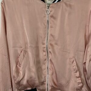 Pink silk jacket M